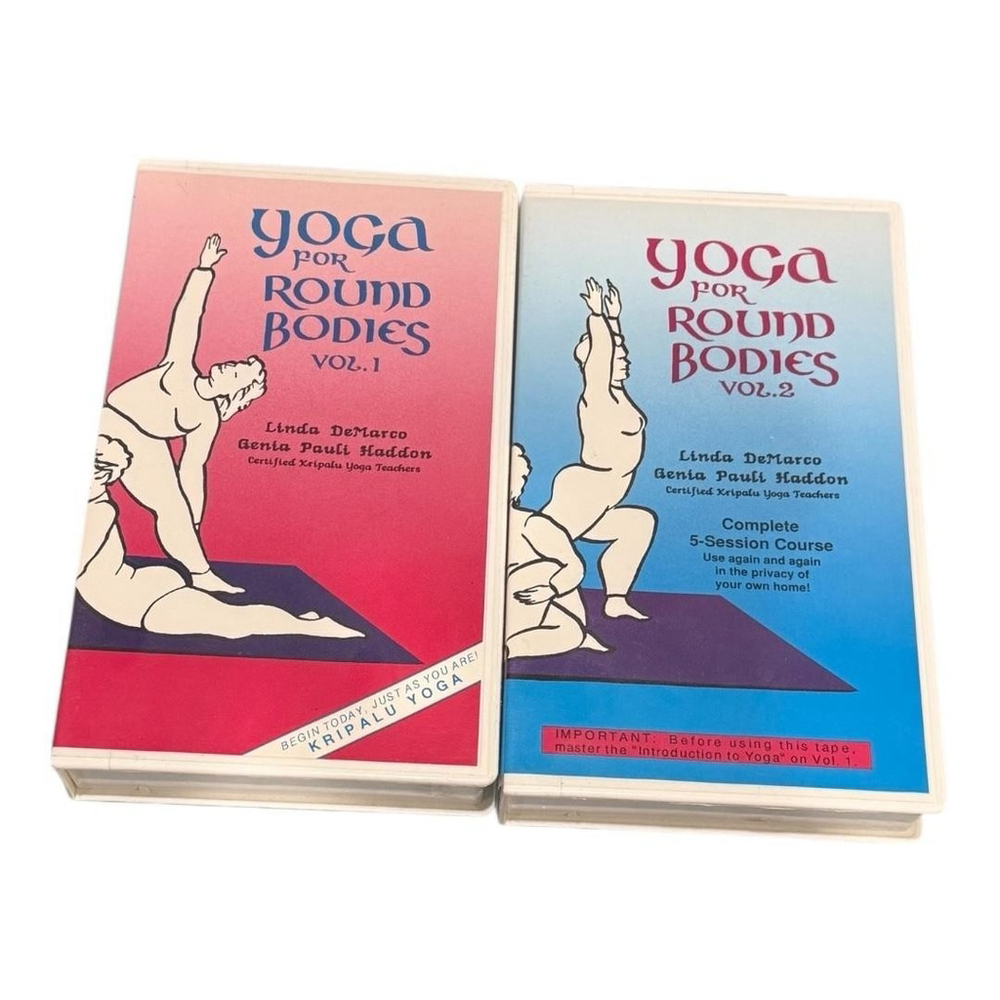 Yoga For Round Bodies Vol 1 & 2 VHS Set Exercise Video Kripalu Yoga Instruction